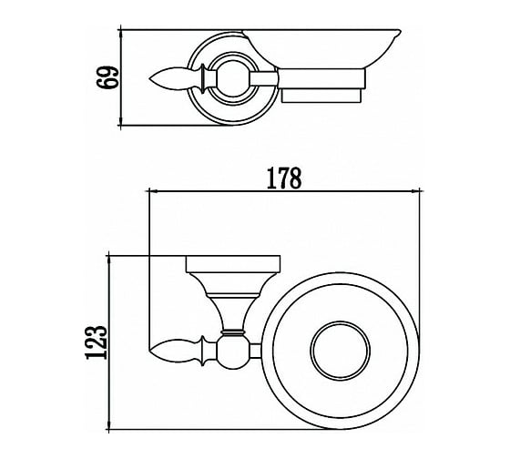 Керамическая мыльница с настенным держателем Savol S-06859A 23550