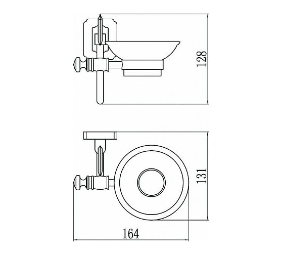Керамическая мыльница с настенным держателем Savol S-006459 23525