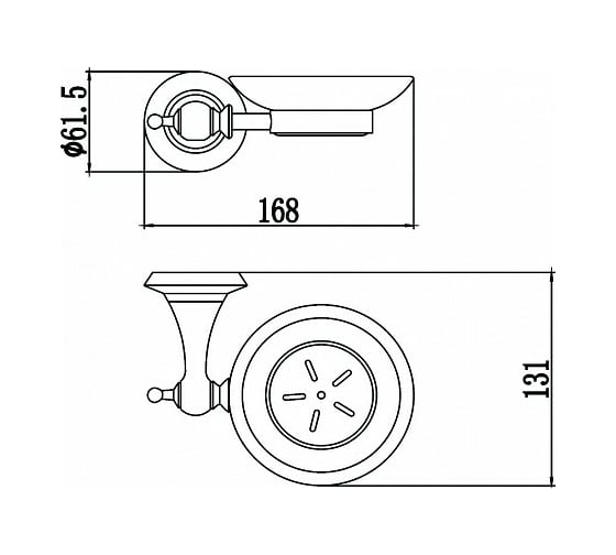 Стеклянная мыльница с настенным держателем Savol S-06959W 23593
