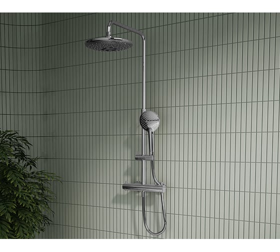 Душевая колонна VITRA Aquaheat Bliss 240 2F, хром A47205EXP