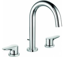 Смеситель для раковины на 3 отверстия KLUDI Objekta с донным клапаном, хром KL323930575