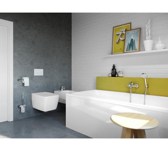 Однорычажный смеситель на биде KLUDI PURE&EASY с донным клапаном KL375330565
