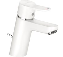 Однорычажный смеситель на умывальник KLUDI PURE&EASY 70, с донным клапаном, белый KL373829165