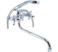 Смеситель для ванны DORON DВ 1306-30S, 1/2 керамика, хром, излив 300 мм, лейка 1 режим 000319