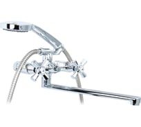 Смеситель для ванны DORON DВ 1315-30L, 1/2 керамика, хром, излив 300 мм, лейка 1 режим 016326