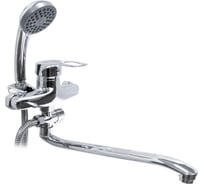 Смеситель для ванны DORON DВ 2231-35S, шаровый, хром, излив 350 мм, лейка 1 режим 011985