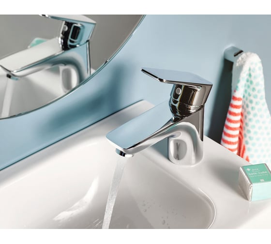 Однорычажный смеситель на умывальник KLUDI PURE&STYLE 75, без донного клапана KL400280575