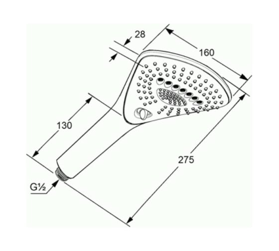 Ручной душ KLUDI Fizz 3S 3 вида струи, цвет хром KL6770005-00