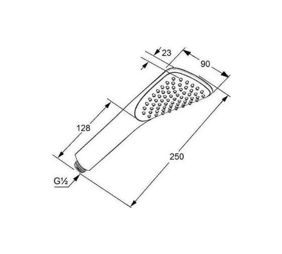 Ручной душ KLUDI Fizz 1 вид струи, цвет хром KL6760005-00