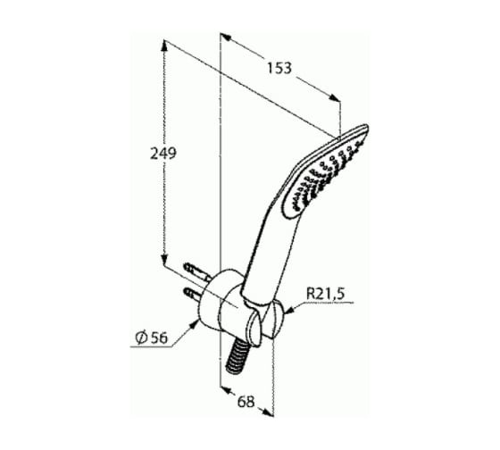 Душевой гарнитур KLUDI Fizz 1 вид струи, цвет хром KL6765005-00