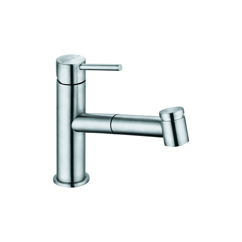 Смеситель для кухни KLUDI Steel 101 выдвижной излив, нержавеющая сталь ...