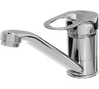 Смеситель эконом однорычажный для кухни Dikalan шпилька, керамический картридж 35мм, гусак 25см 67-0-714