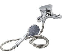 Смеситель стандарт однор. для ванны Dikalan переключатель кранбукса, лейка, шланг, настен, короткий гусак, 40мм 67-0-735