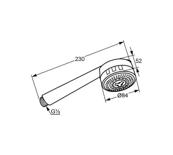 Ручной душ KLUDI Zenta 3 струи, хром KL6080005-00
