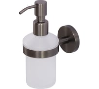 Диспенсер для мыла подвесной Cezares стекло, исполнение оружейная сталь RELAX-SOIS-V-GM