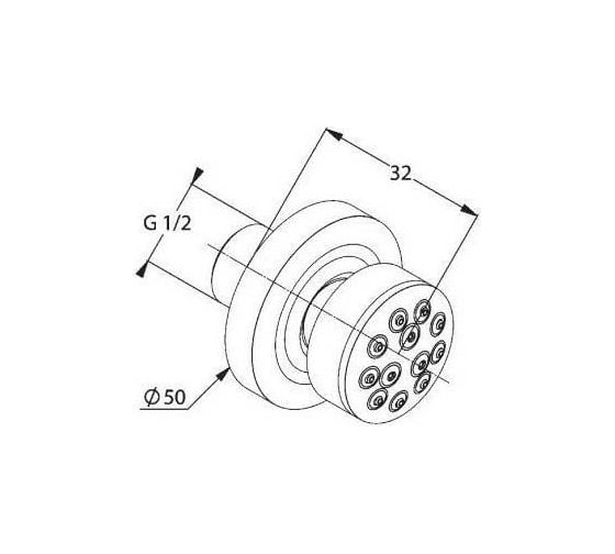 Поворотный боковой душ KLUDI FIZZ цвет хром KL6708305-00