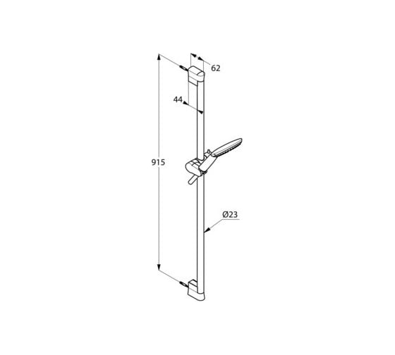 Душевой гарнитур KLUDI Freshline 1S 0.9 м, цвет белый/хром KL6784005-00