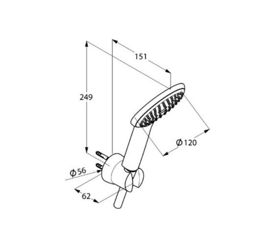 Душевой гарнитур для ванны KLUDI Freshline 1S KL6785091-00