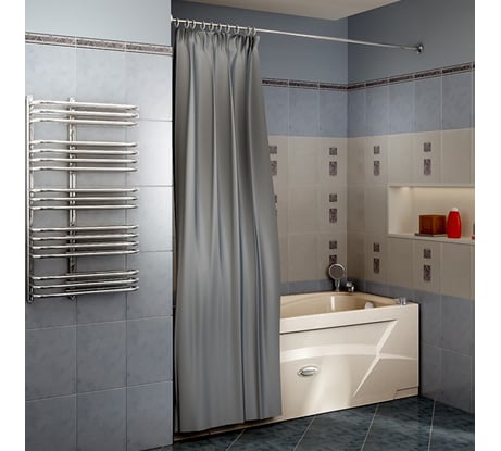 Прямой карниз для шторы на прямоугольную ванну Радомир 2 м хром 1-12-2-0-0-994