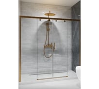 Дверь в душевую нишу GuteWetter GWMPSLD864 230x200 см, цвет фурнитуры бронзовый, цвет стекла бесцветный, стекло закаленное 8 мм / 6 мм, открывание двери левое / правое 4698033048357