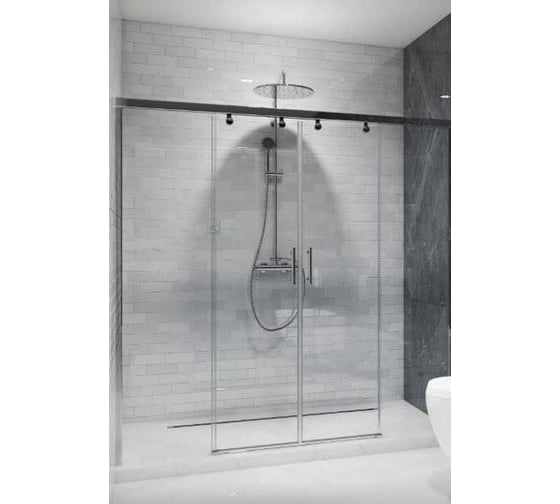 Дверь в душевую нишу GuteWetter GWMPSLD864 220x200 см, цвет фурнитуры хром блестящий, цвет стекла бесцветный, стекло закаленное 8 мм / 6 мм, открывание двери левое / правое 4698033048289 1