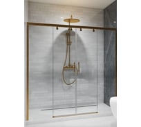 Дверь в душевую нишу GuteWetter GWMPSLD864 215x200 см, цвет фурнитуры бронзовый, цвет стекла бесцветный, стекло закаленное 8 мм / 6 мм, открывание двери левое / правое 4698033048234