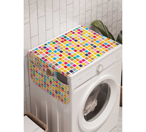 Органайзер для хранения Ambesonne "Радужные фрагменты" на стиральную машину, 45x120 см, cwm_31004 1