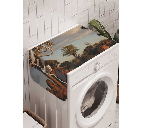 Органайзер для хранения Ambesonne "Деревья на камнях" на стиральную машину, 45x120 см, cwm_4148 1