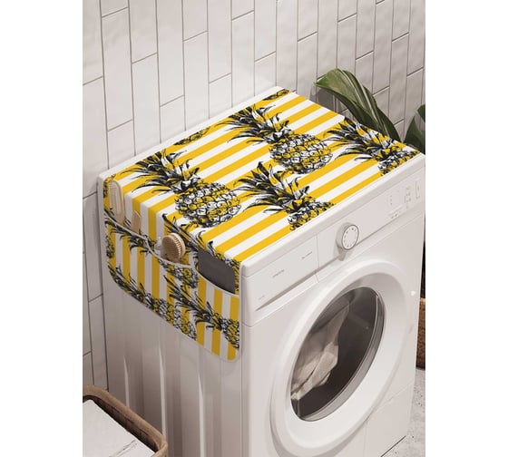 Органайзер для хранения Ambesonne "Ананасовый рай" на стиральную машину, 45x120 см, cwm_47783 1