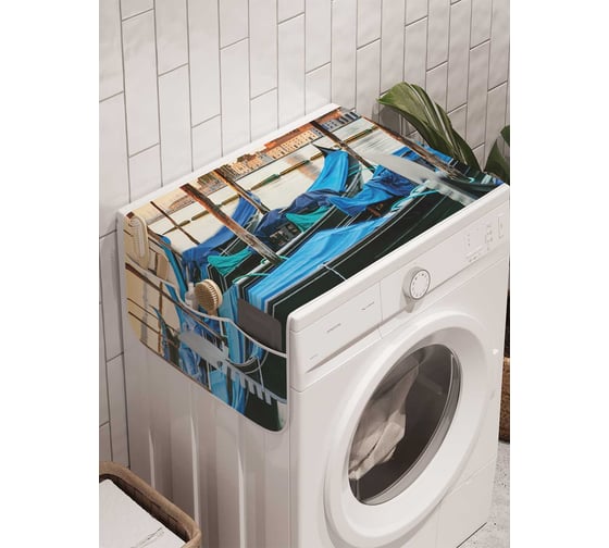 Органайзер для хранения Ambesonne "Лодочная гавань" на стиральную машину, 45x120 см, cwm_3433 1