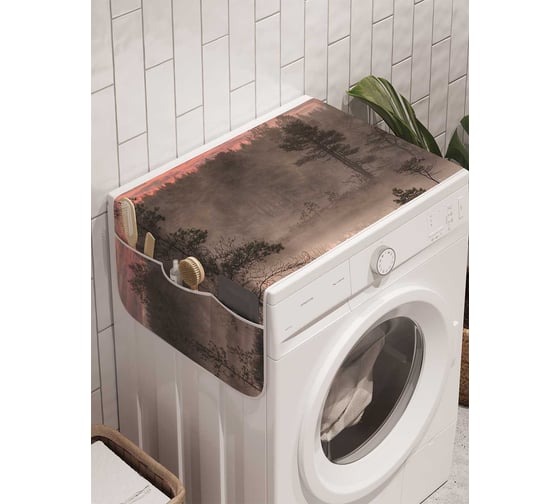 Органайзер для хранения Ambesonne "Выжженый лес" на стиральную машину, 45x120 см, cwm_4135 1
