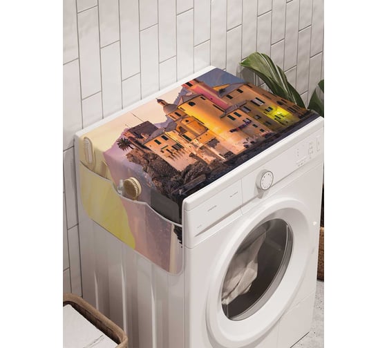 Органайзер для хранения Ambesonne "Поселок у подножья гор" на стиральную машину, 45x120 см, cwm_18040 1
