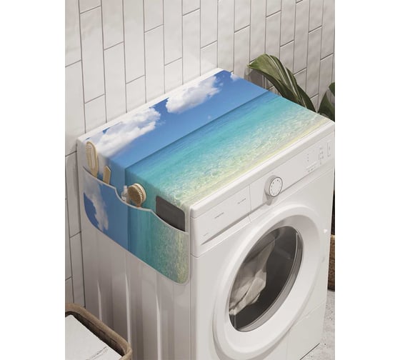 Органайзер для хранения Ambesonne "Пляжные ракушки" на стиральную машину, 45x120 см, cwm_8964 1