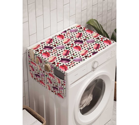 Органайзер для хранения Ambesonne "Пирожные любви" на стиральную машину, 45x120 см, cwm_32033 1