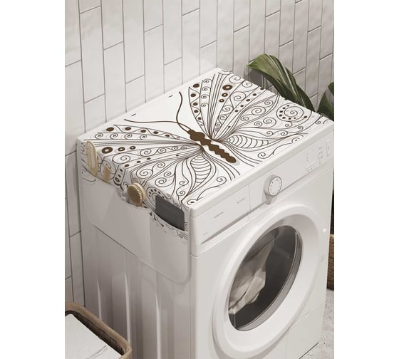 Органайзер для хранения Ambesonne "Кружевная бабочка" на стиральную машину, 45x120 см, cwm_8810 1
