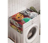 Органайзер для хранения Ambesonne "Черепа в узорах" на стиральную машину, 45x120 см, cwm_6433