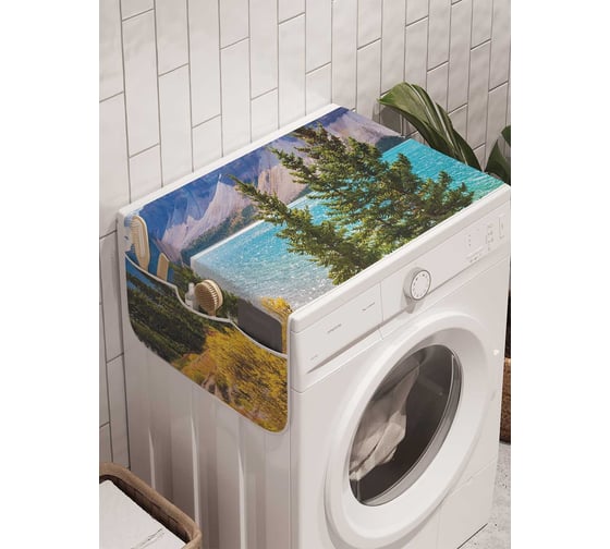 Органайзер для хранения Ambesonne "Горное озеро" на стиральную машину, 45x120 см, cwm_32237 1