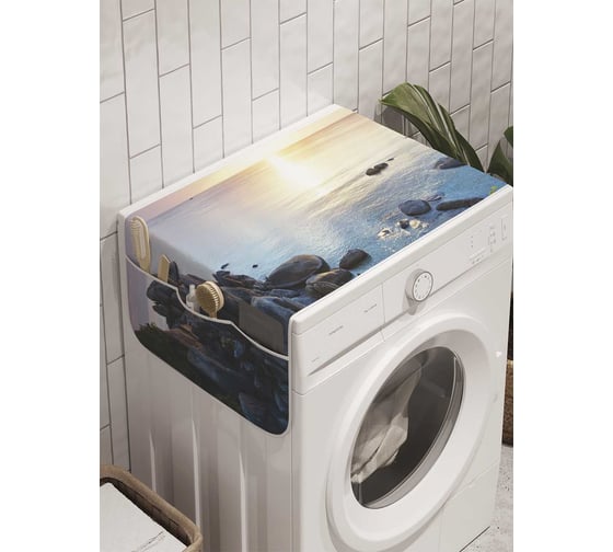 Органайзер для хранения Ambesonne "Цветы у обрыва" на стиральную машину, 45x120 см, cwm_8991