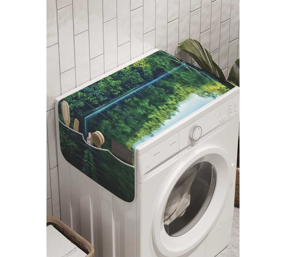 Органайзер для хранения Ambesonne "Лестница в реку" на стиральную машину, 45x120 см, cwm_9530
