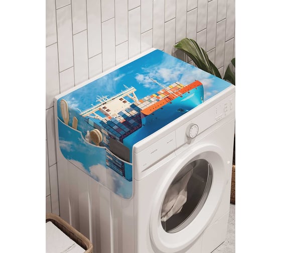 Органайзер для хранения Ambesonne "Сопровождение судна" на стиральную машину, 45x120 см, cwm_17831 1