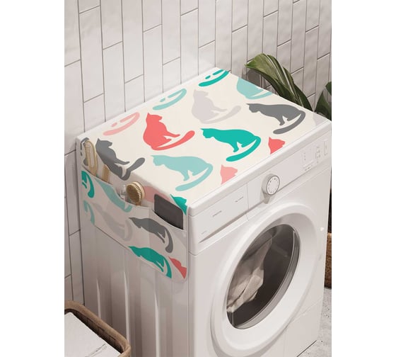 Органайзер для хранения Ambesonne "Строй котов" на стиральную машину, 45x120 см, cwm_9629 1