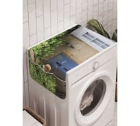 Органайзер для хранения Ambesonne "Дверь под сенью листвы" на стиральную машину, 45x120 см, cwm_979