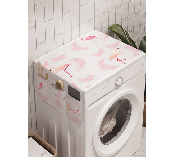 Органайзер для хранения Ambesonne "Энергия фламинго" на стиральную машину, 45x120 см, cwm_9444