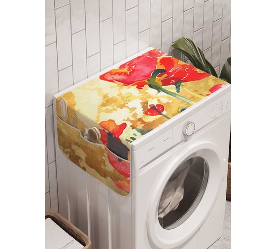 Органайзер для хранения Ambesonne "В цветочных далях" на стиральную машину, 45x120 см, cwm_30856 1
