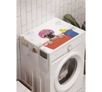 Органайзер для хранения Ambesonne "Пес в ванной" на стиральную машину, 45x120 см, cwm_7642