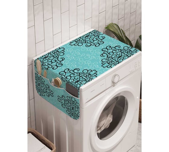 Органайзер для хранения Ambesonne "Радостный выбор" на стиральную машину, 45x120 см, cwm_3472