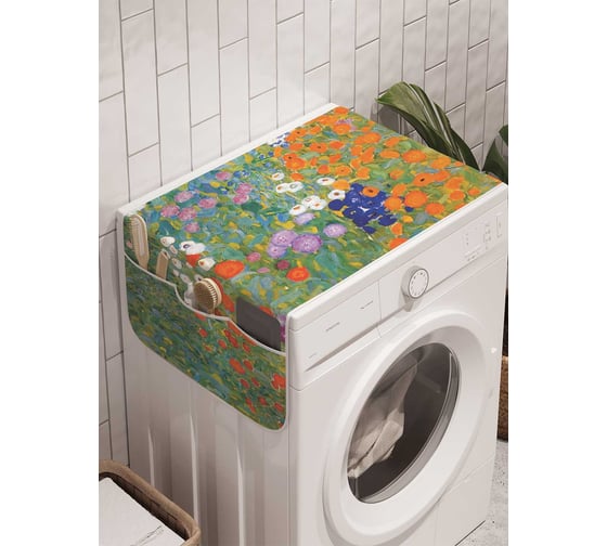 Органайзер для хранения Ambesonne "Цветущий сад" на стиральную машину, 45x120 см, cwm_6048