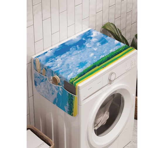 Органайзер для хранения Ambesonne "Пшеничное поле" на стиральную машину, 45x120 см, cwm_9986 1