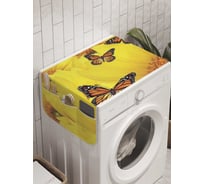 Органайзер для хранения Ambesonne "Бабочки на цветах" на стиральную машину, 45x120 см, cwm_9861