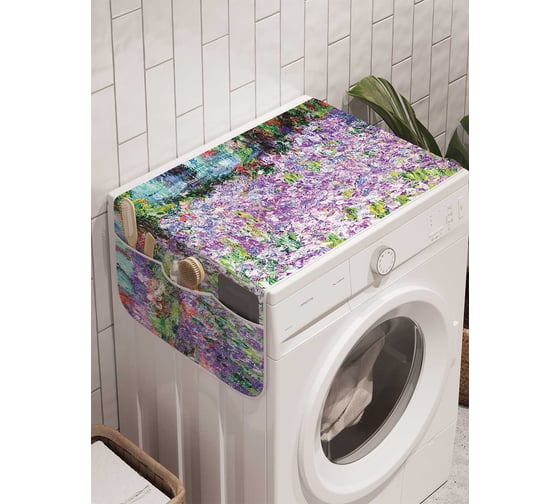 Органайзер для хранения Ambesonne "Сад художника" на стиральную машину, 45x120 см, cwm_6054